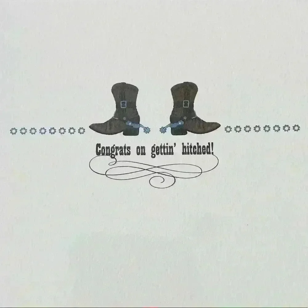 Congrats On Getting Hitched Wedding Card